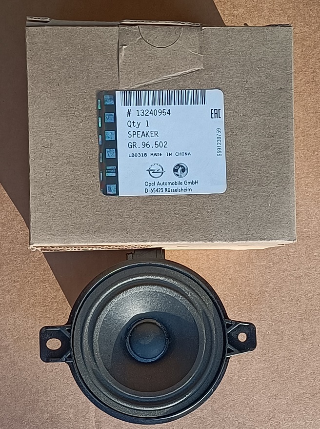 Loudspeaker Front Middle (Pos 2 in pic) OPEL Insignia A VAUXHALL Insignia A SAAB 9-5 II for cars with 11 GM 13240954 OPEL 1781174, 13240954 / Ihr Motorenmann